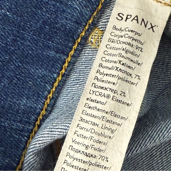 Spanx Jeans Womens 3X Plus Size Elastic Waist Pull On High Rise Wide Leg Stretch - Picture 9 of 9